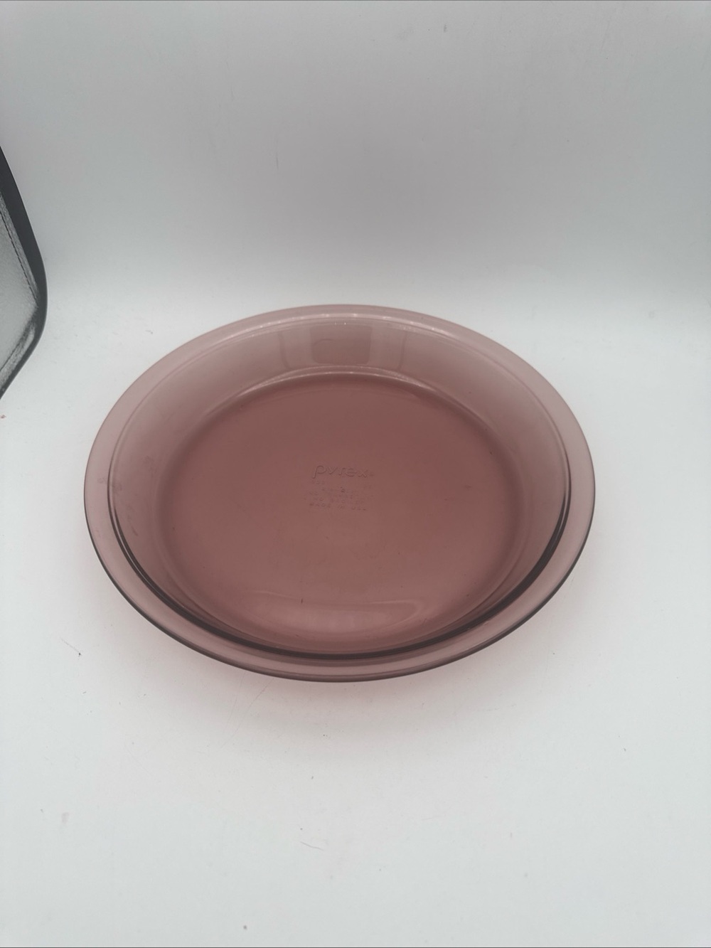 VTG #209 PYREX Cranberry Glass Pie 9” Plate Dish